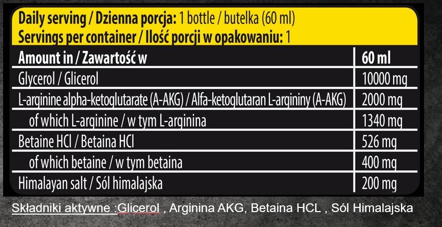 Anabolic On Stage Pump Shot | Stimulant-Free Glycerol & AAKG Mega Pump - 60 ml
