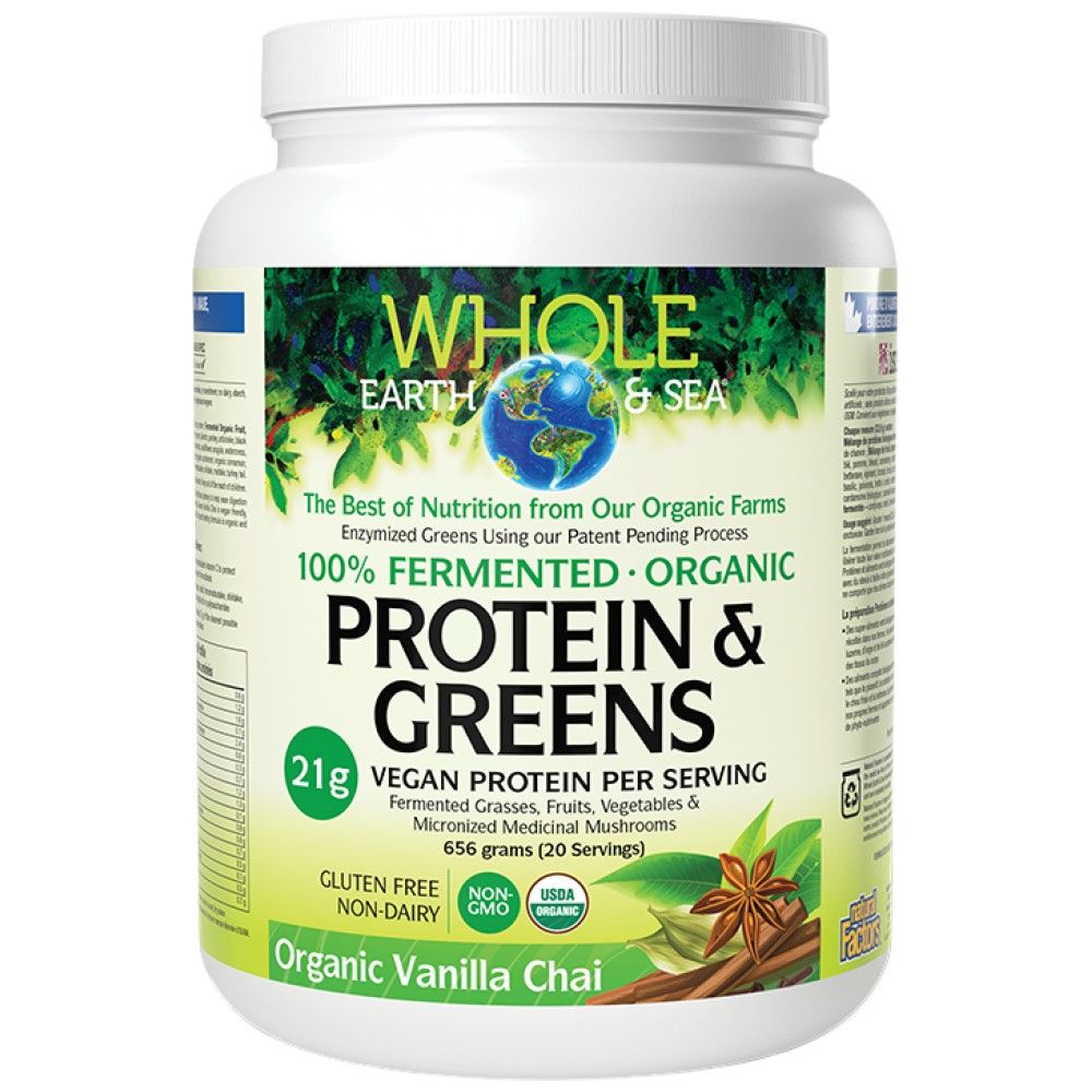 Ganz Äerd & Mier | 100% fermentéierend organesch Protein a Greens, Schockela - 656 Gramm