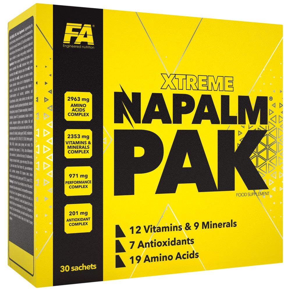 Xtreme Napalm Pak | Išsamūs vitaminai, mineralai ir antioksidantų formulė - 30 pakuočių