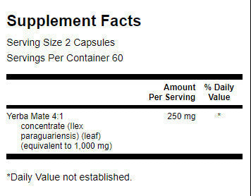 Yerba Mate (4: 1) 125 mg - 120 tobolek