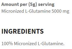 L -glutamina en polvo - 500 gramos