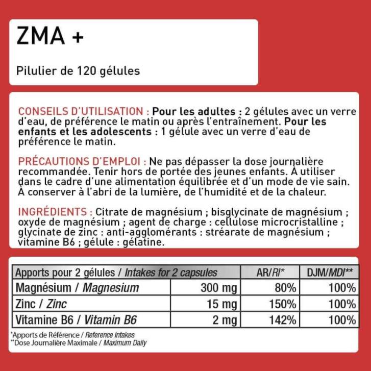 ZMA + | Zinek + hořčík + B6 - 120 tobolek