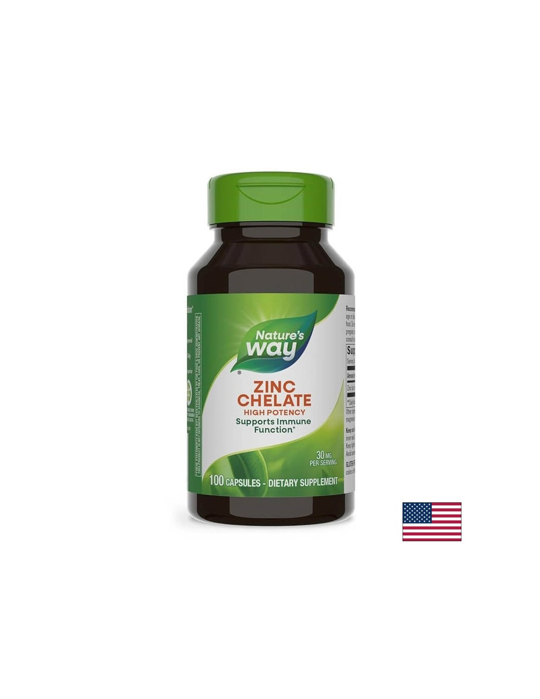 Zinc Chelate/ Zinc (chelate) x 100 capsules Nature's Way