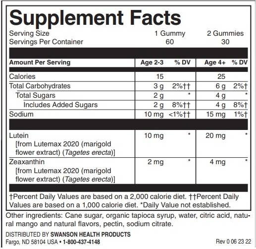 Podpora vidění dětí | Mango - 60 žvýkacích tablet