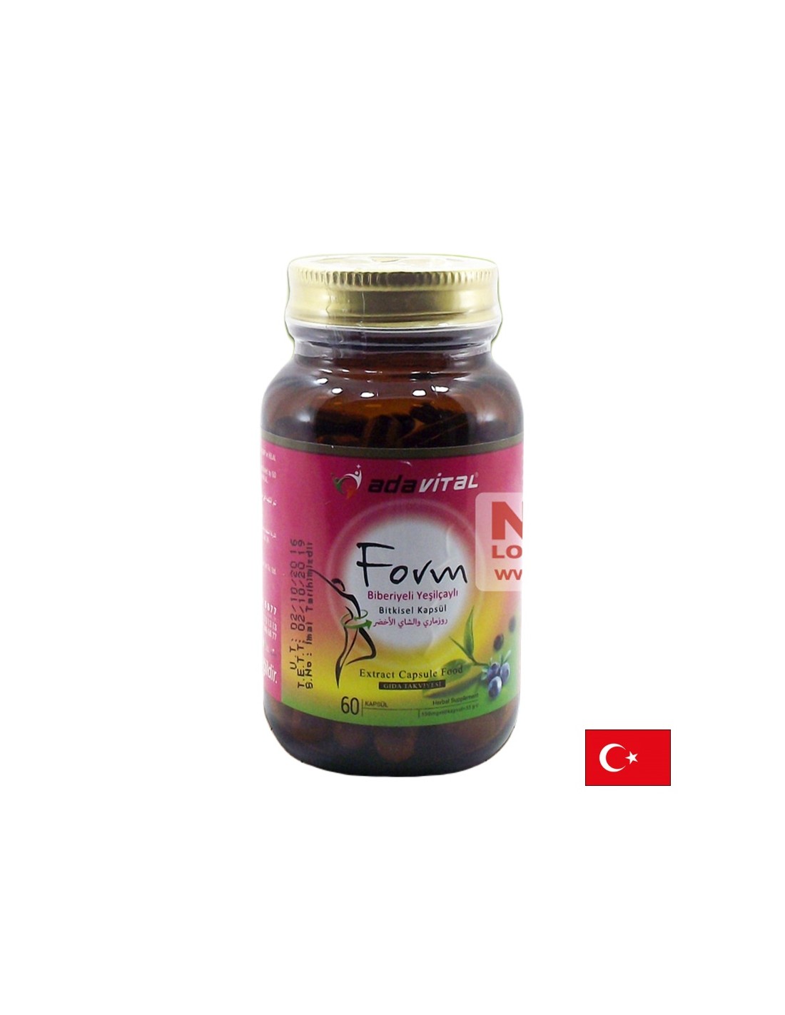 Herbal formula for detox and weight loss - Adavital Form, 60 capsules