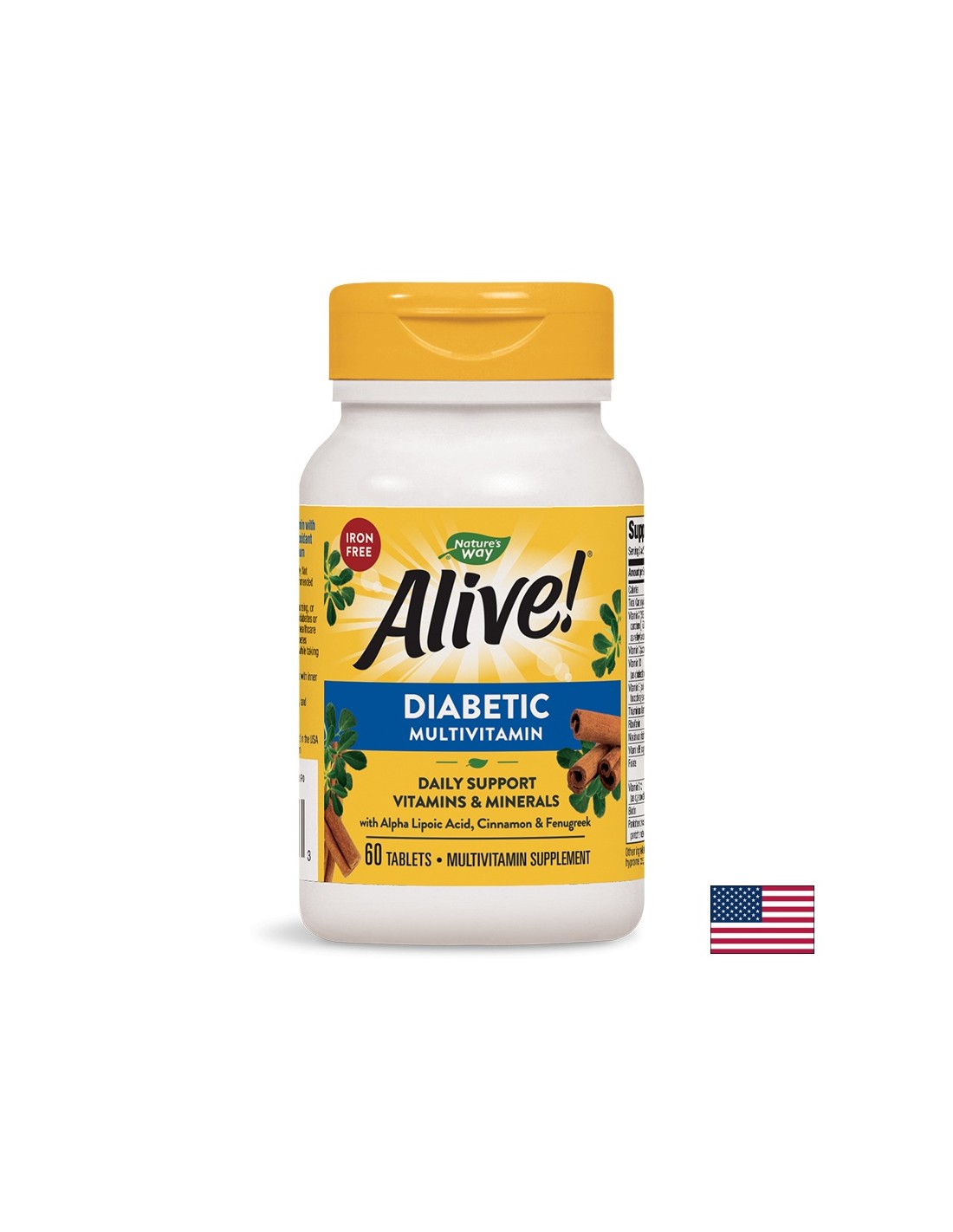 Multivitamins for diabetics Whole food Alive! - Alive! Diabetic Multivitamin, 60 tablets Nature's Way - Nutra Best Europe