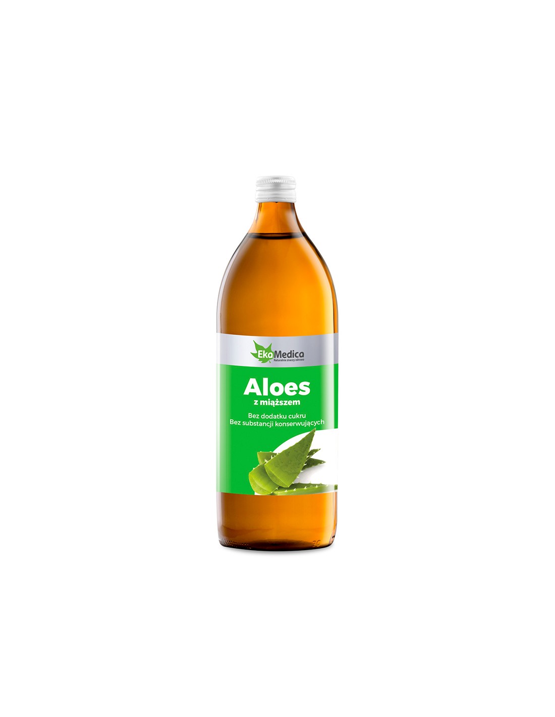 Aloe vera juice with aloe pieces, 1 L EkaMedica - Nutra Best Europe
