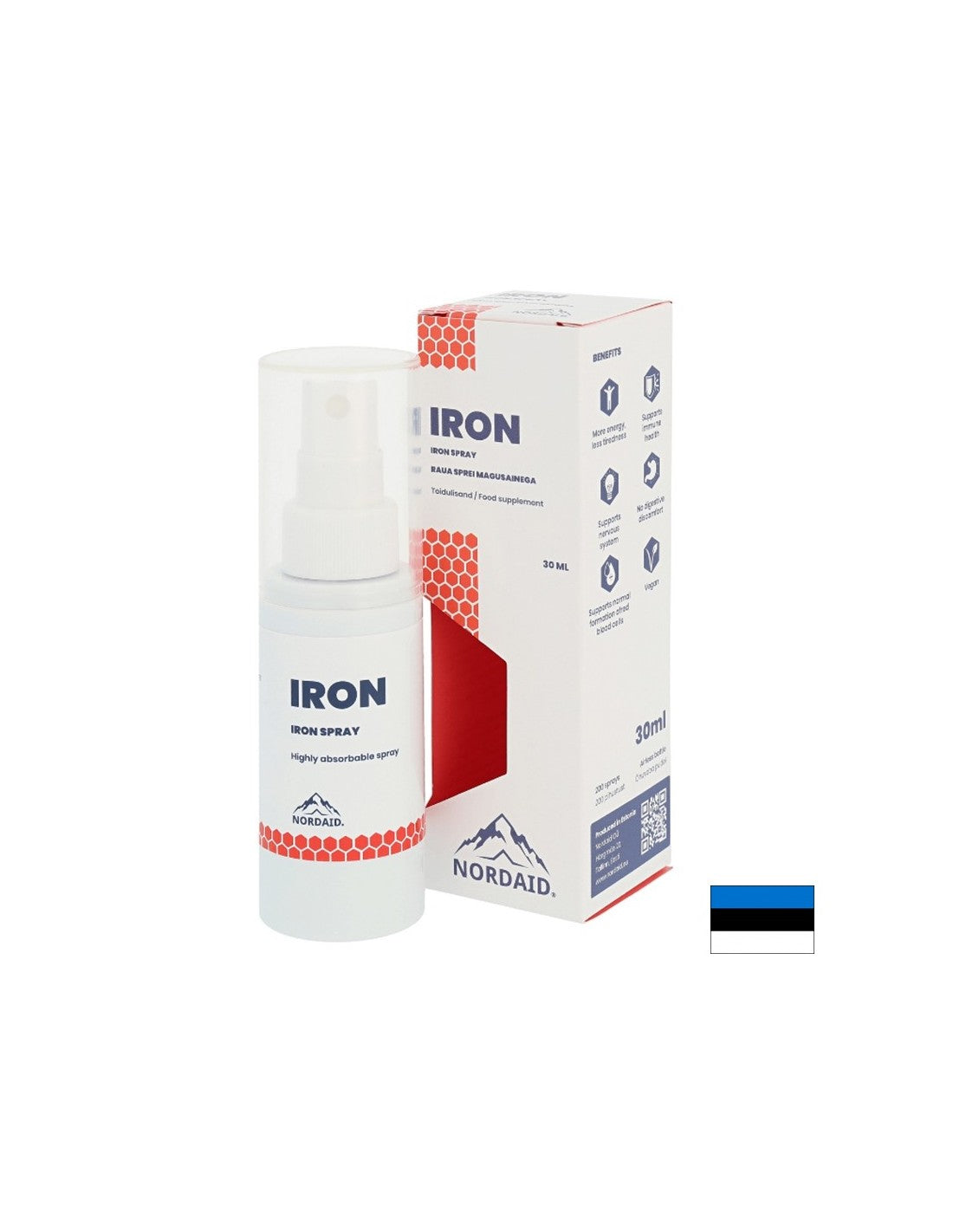 Anemia - Iron Mouth spray with apple flavor, 30 ml / 200 sprays Nordaid