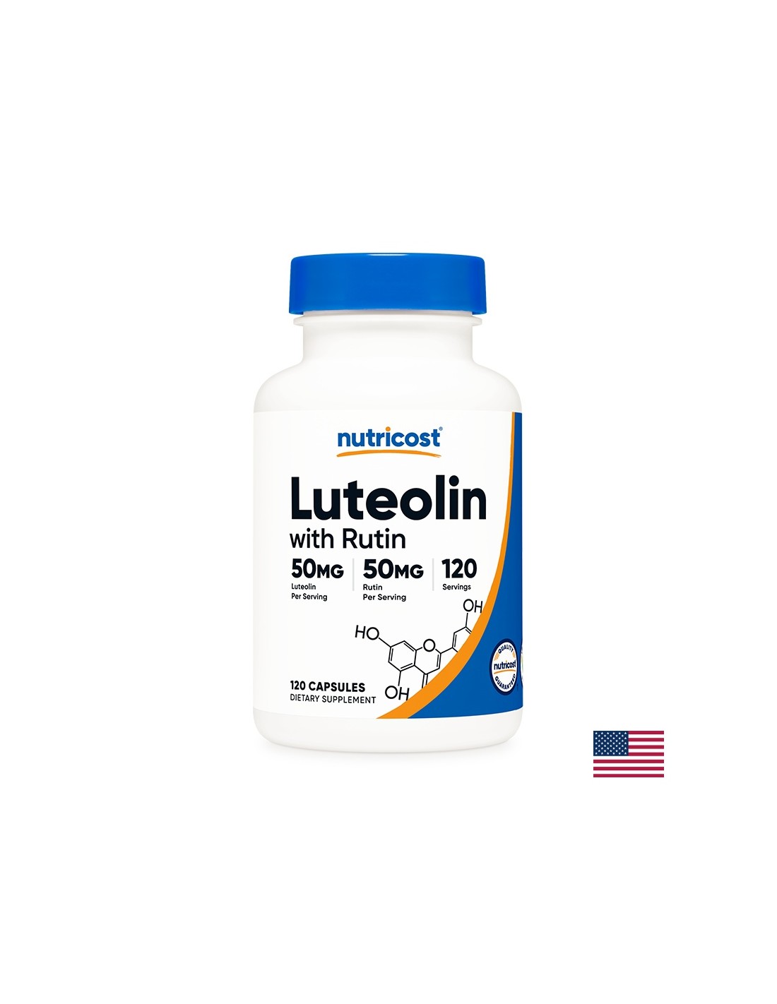 Antioxidant - Luteolin + Rutin Complex, 120 kapslí, 120 dávek <tc>Nutricost</tc>