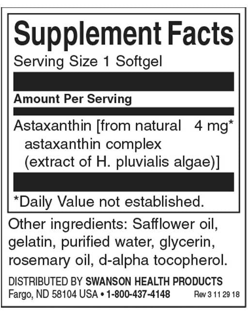 Astaxanthin 4 mg - 60 Gel capsules