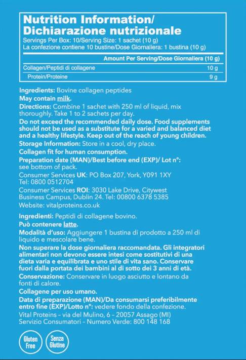 Peptydy kolagenowe oryginalne | Wsparcie włosów, skóry i paznokci - 10 x 10 gramów