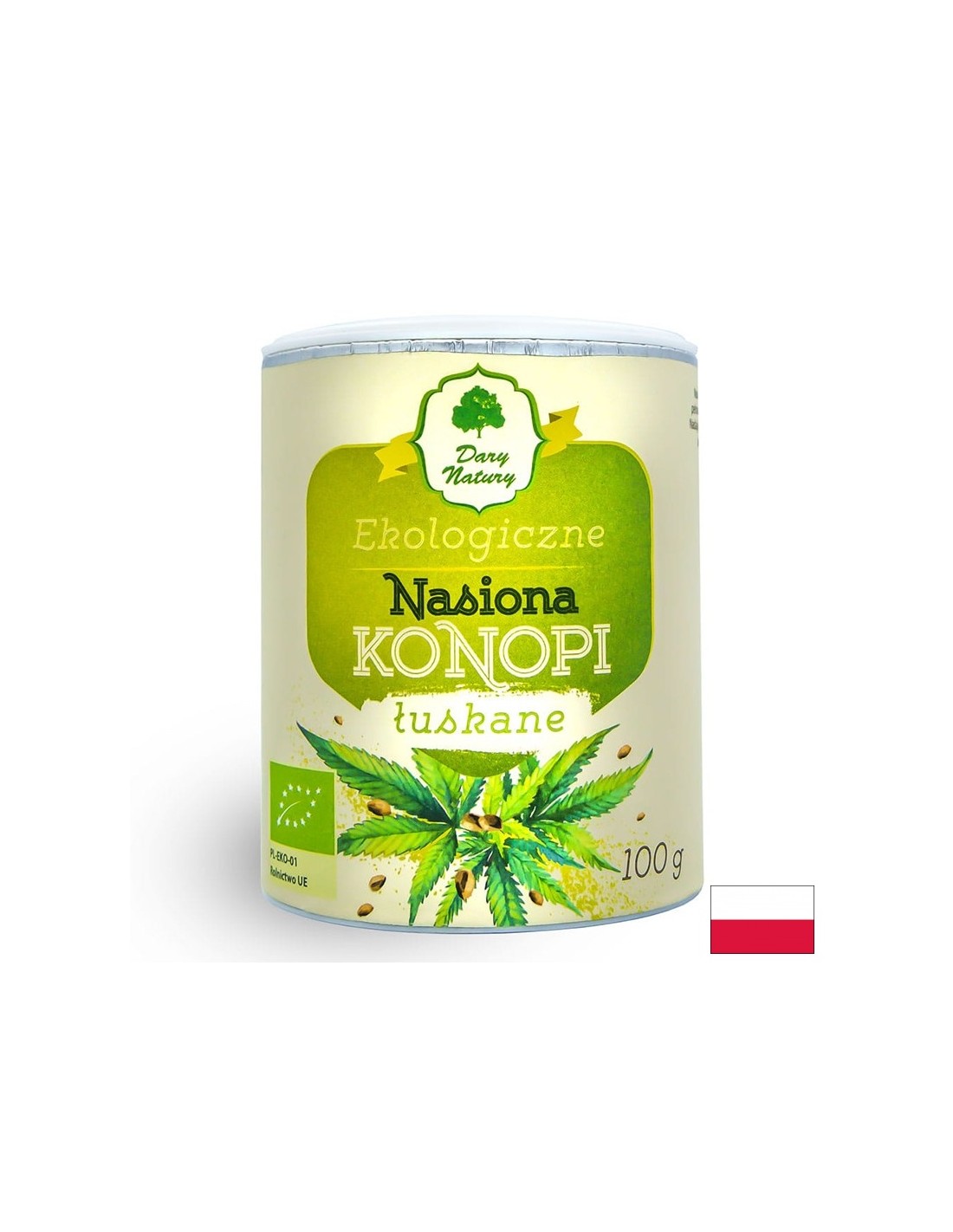 Loupaná semena organického konopí, 100 g