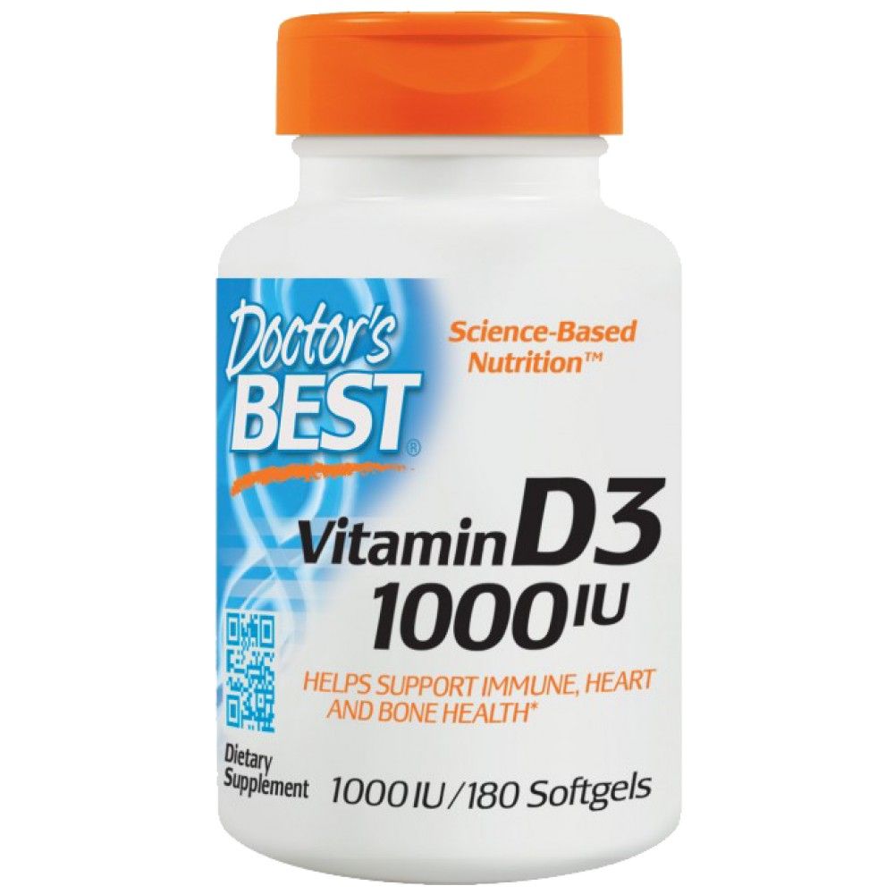 BEST Vitamin D3 1000 IU - 180 Gel capsules
