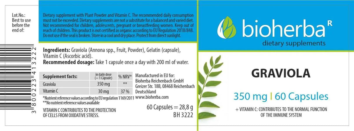 Graviola 450 mg - 60 kapszula