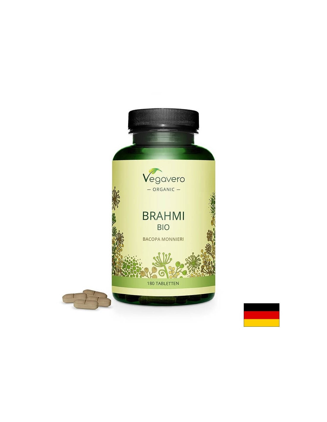 Brahmi BIO – Bacopa Monieri BIO - Brahmi – Bacopa Monieri, 180 comprimidos <tc>Vegavero</tc>