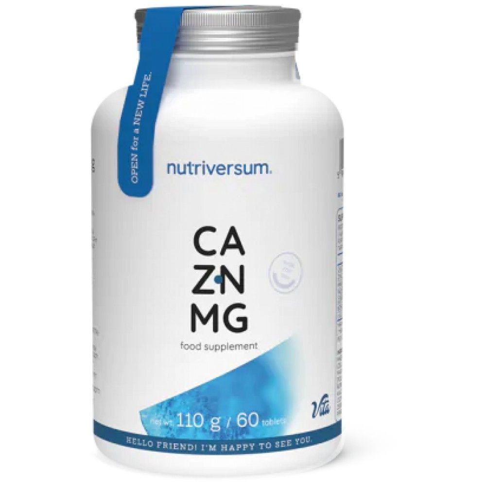 Ca/Zn/MG | Calcium Magnesium Zinc Formula - 60 Tablets