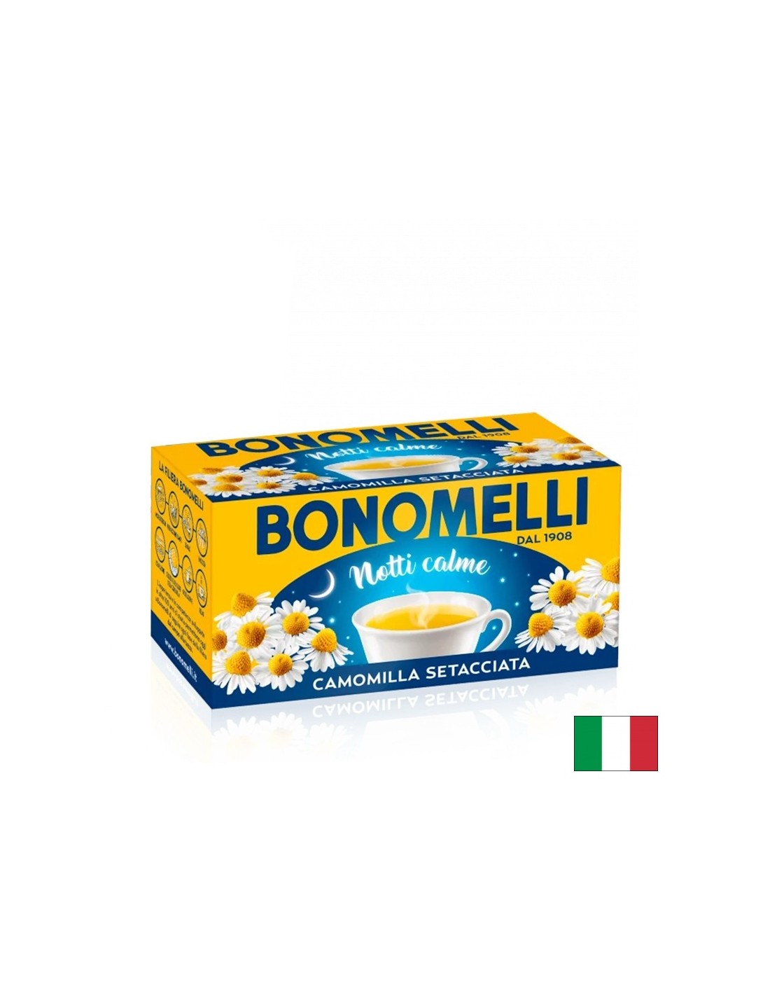 Finely sieved chamomile tea - delicate taste and natural soothing, 18 filter bags