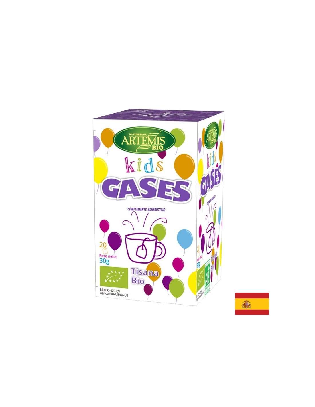 Tea for children with gas and digestive problems Bio, 20 filter bags Herbes del Moli