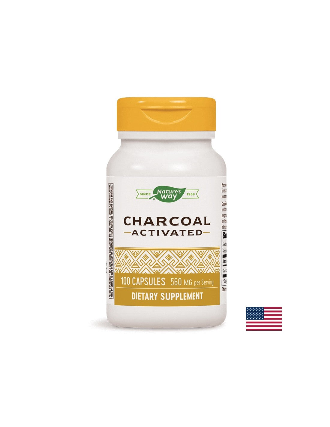 Digestive System Detox - Activated Charcoal, 100 Capsules Nature's Way