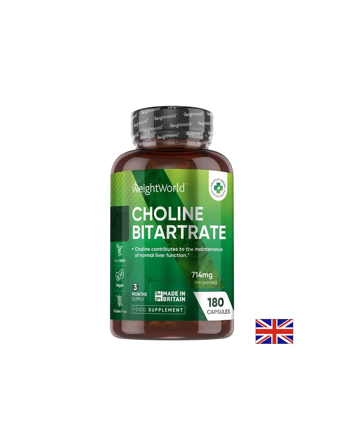 Liver - Choline (bitartrate), 714 mg x 180 capsules