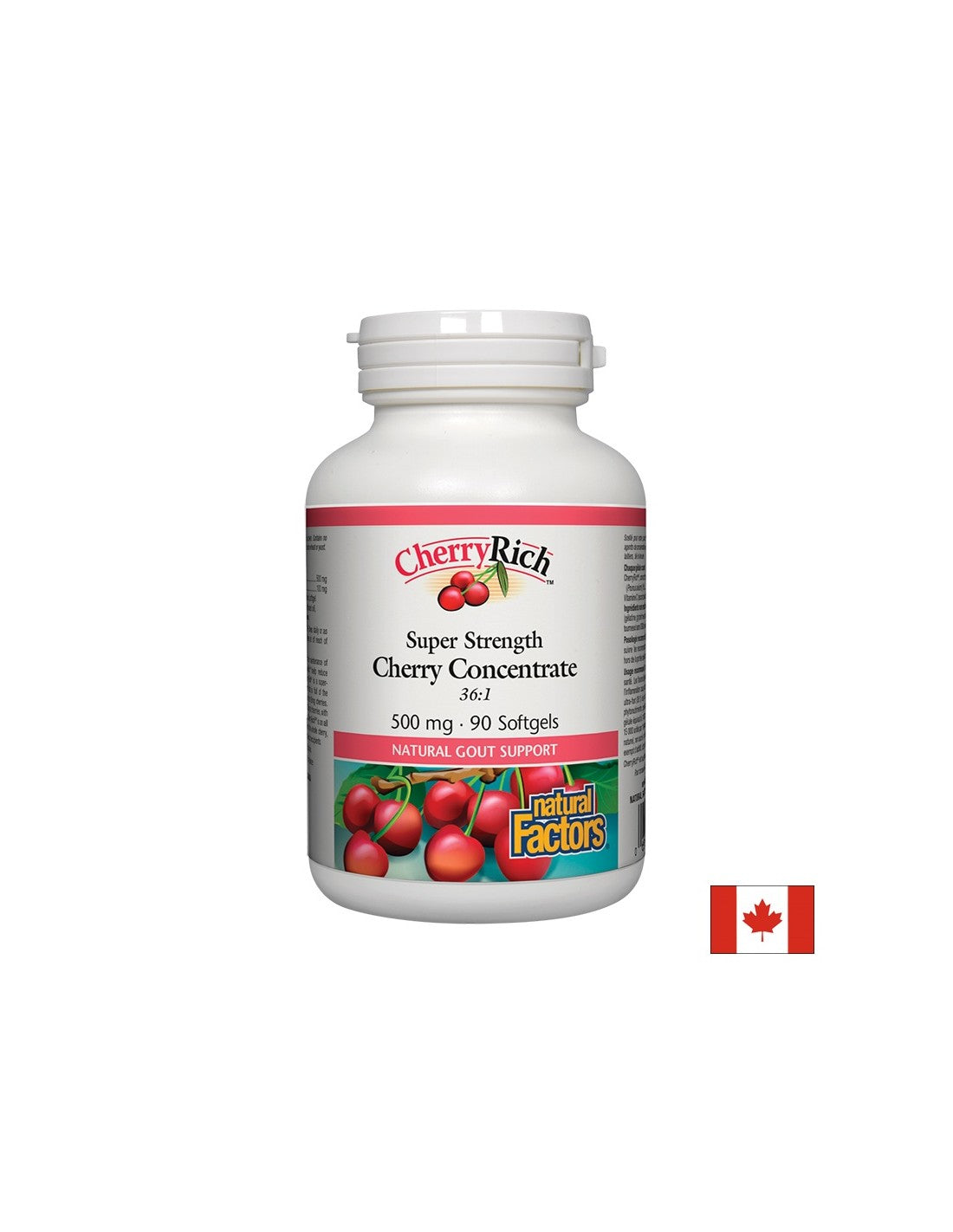 Na dnu - Cherry super koncentrát - CherryRich™ 500 mg, 90 měkkých tobolek <tc>Natural Factors</tc>