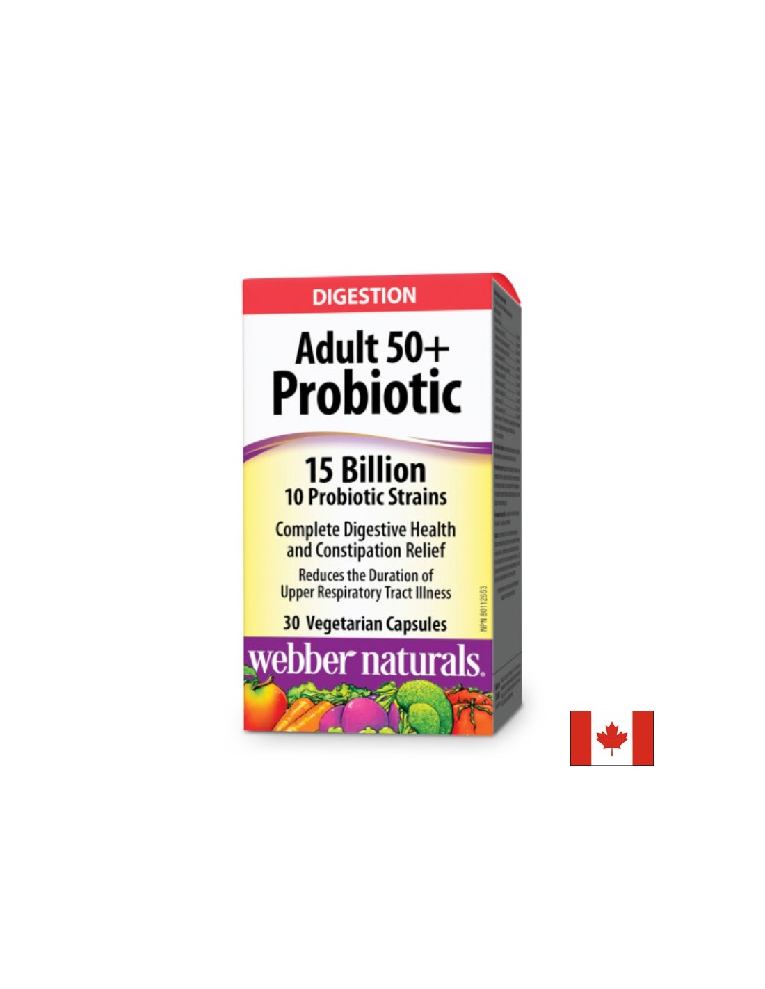 Gut Balance and Good Digestion - Probiotic for Adults 50+, 15 Billion Active Probiotics, 10 Strains, 30 Capsules