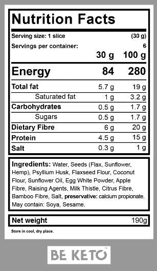 No. 1 KETO Bread | Gluten Free - 190 grams