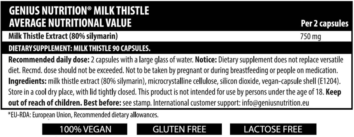 Milk Thistle - 90 capsules - Nutra Best Europe