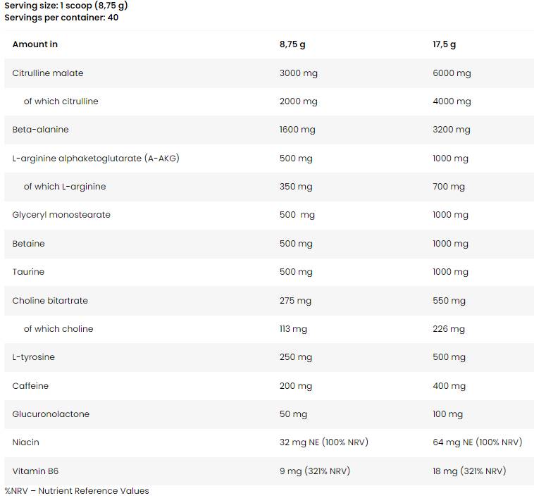 Muscle Pump Aggression | Pre-Workout Formula - 350 grams