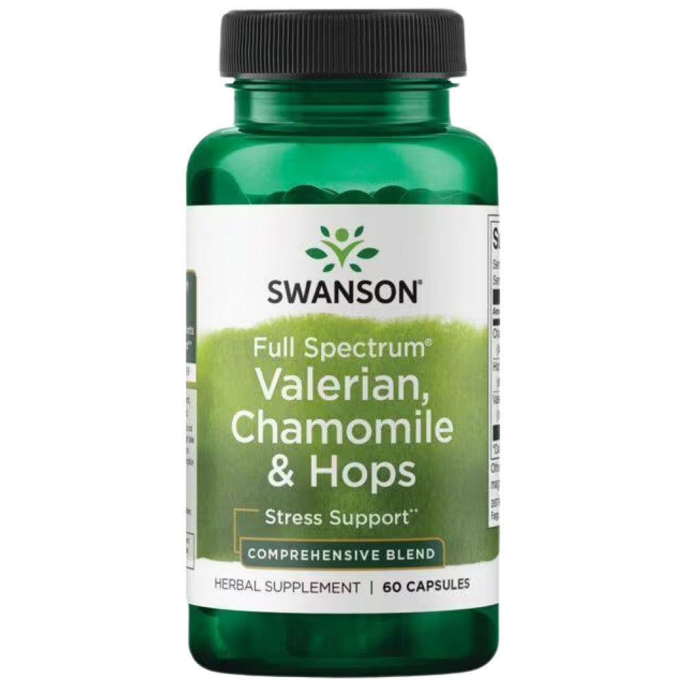 Full Spectrum Valerian, Chamomile and Hops 60 capsules