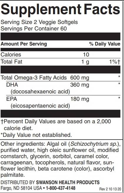 Plant Based Omega-3 | Featuring life's Omega - 120 Gel capsules