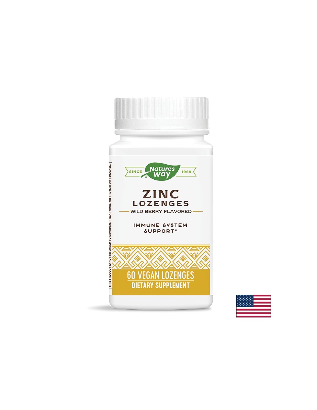 Zinc Lozenges with Echinacea and Vitamin C - 60 tablets
