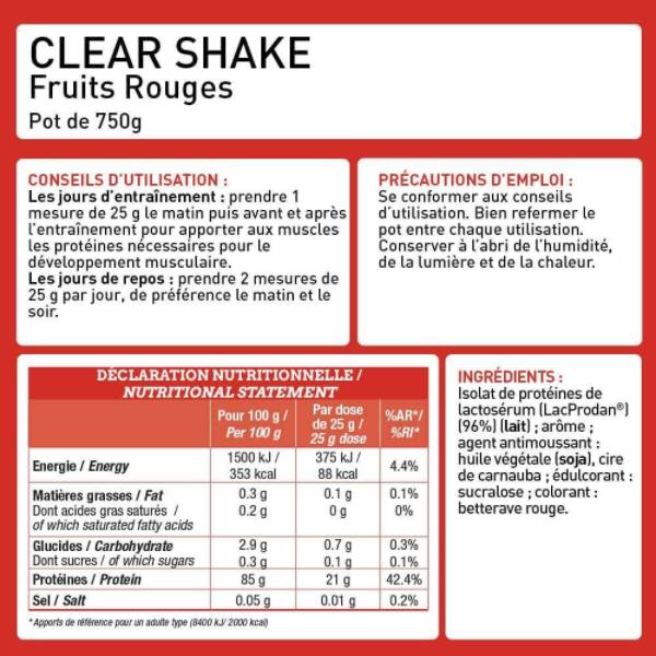 Duidelijke Shake | Isoleer wei -eiwitwater - 750 gram