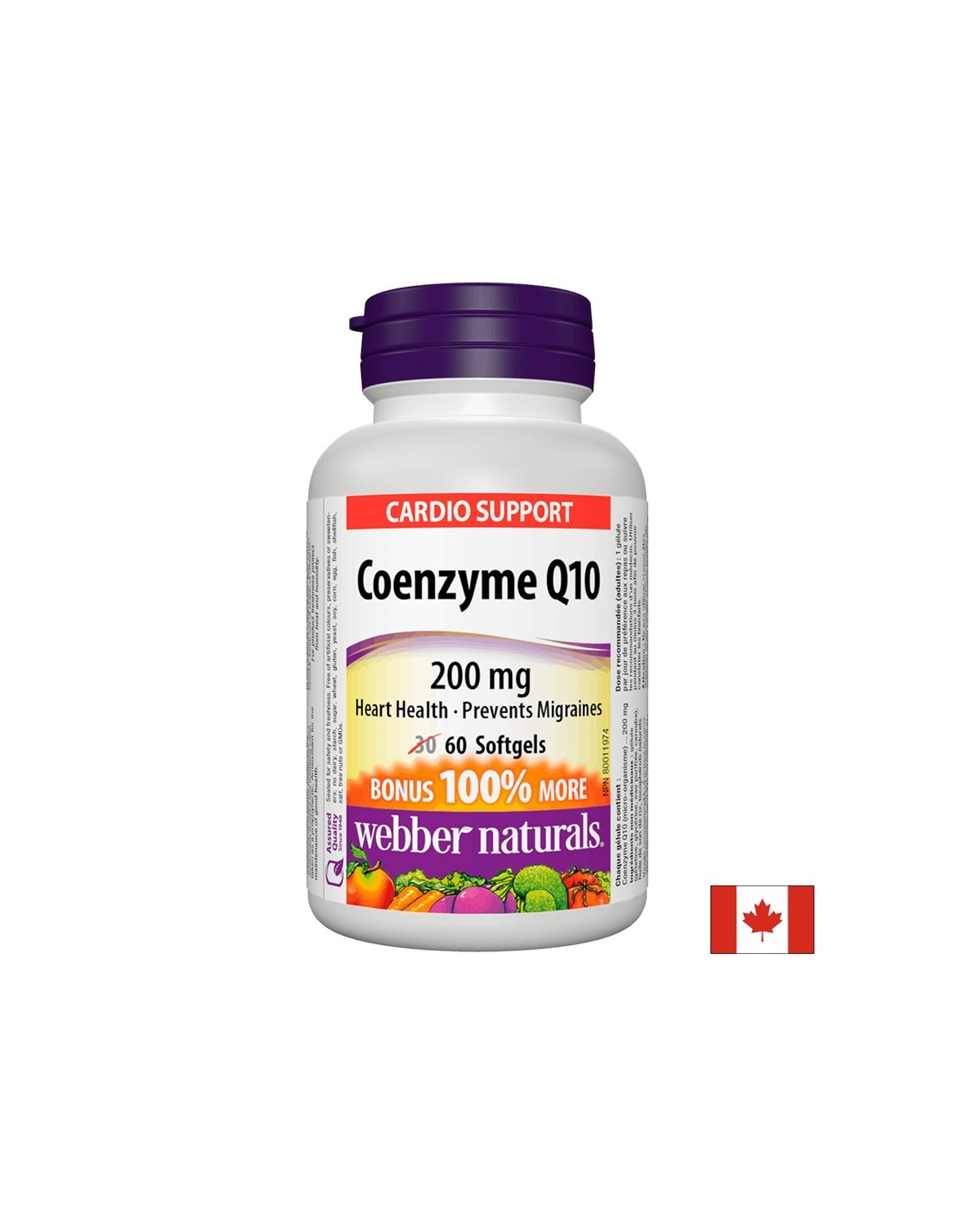 Coenzyme Q10, 200 mg, 60 cápsulas Softgel
