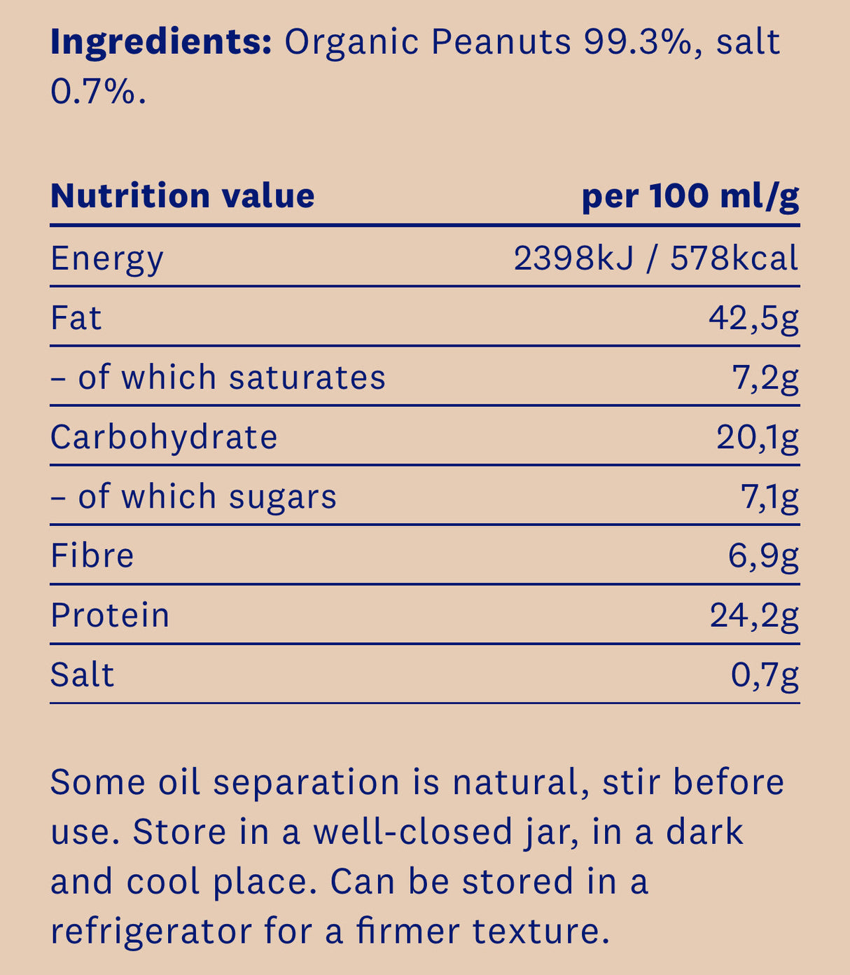 Öko Peranut Ueleg Creme 350g. (100% Bio)