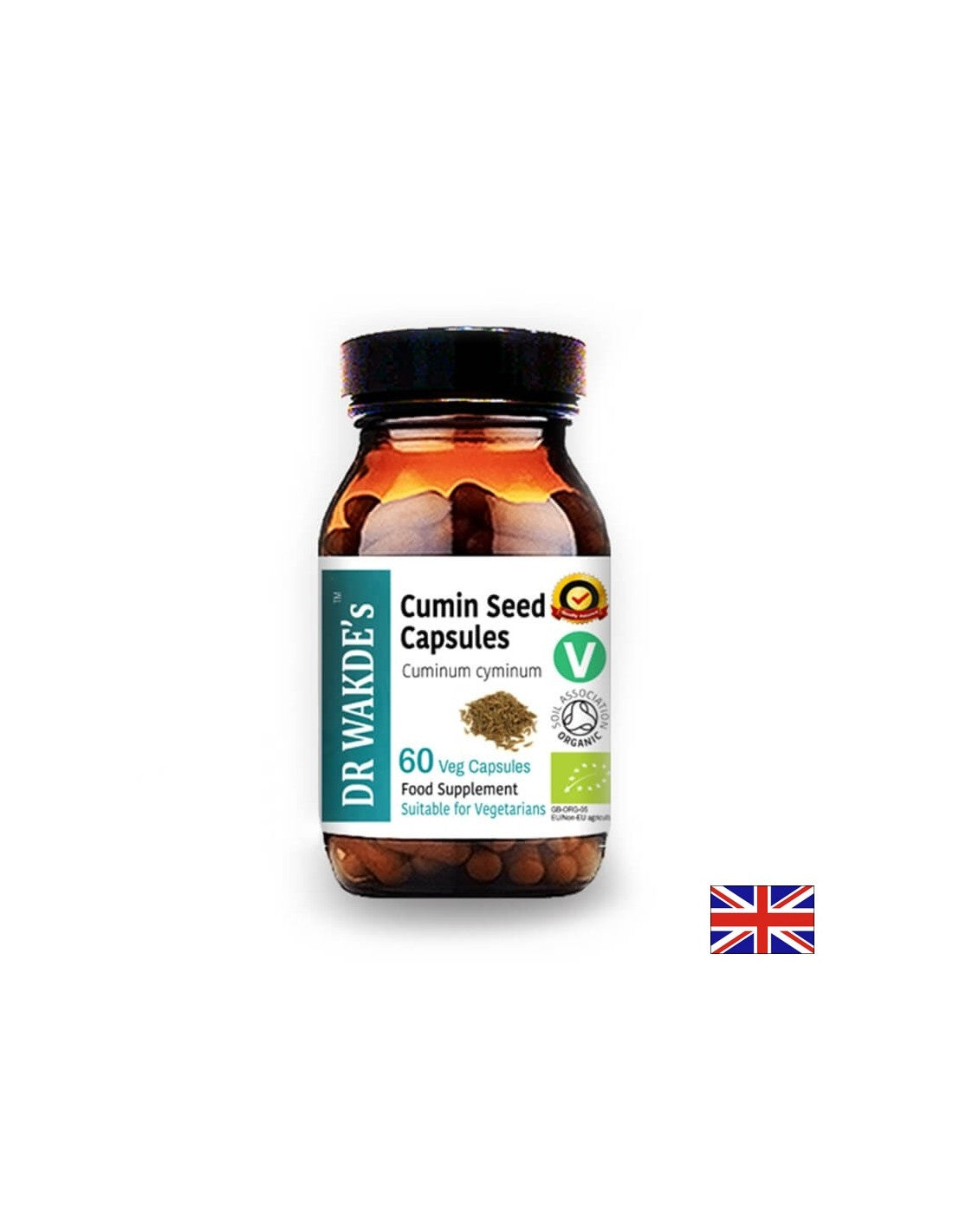 Cumin seeds for indigestion, high cholesterol and diabetes, 60 capsules