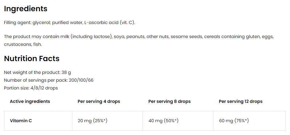 Vitamin C Drops | for Kids 30 ml
