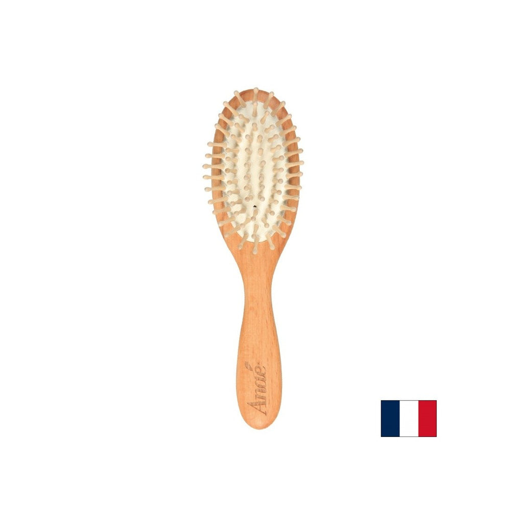 Wooden brush for all hair types, 18 cm