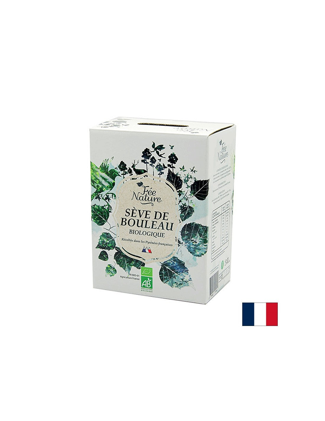 Organic birch juice from the Pyrenees - Detoxification, tone, strong immunity, 5 liters