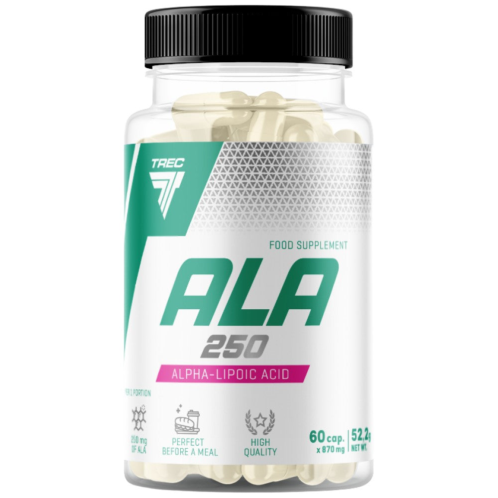 ALA 250 | Alfa lipoinė rūgštis 250 mg - 60 kapsulės