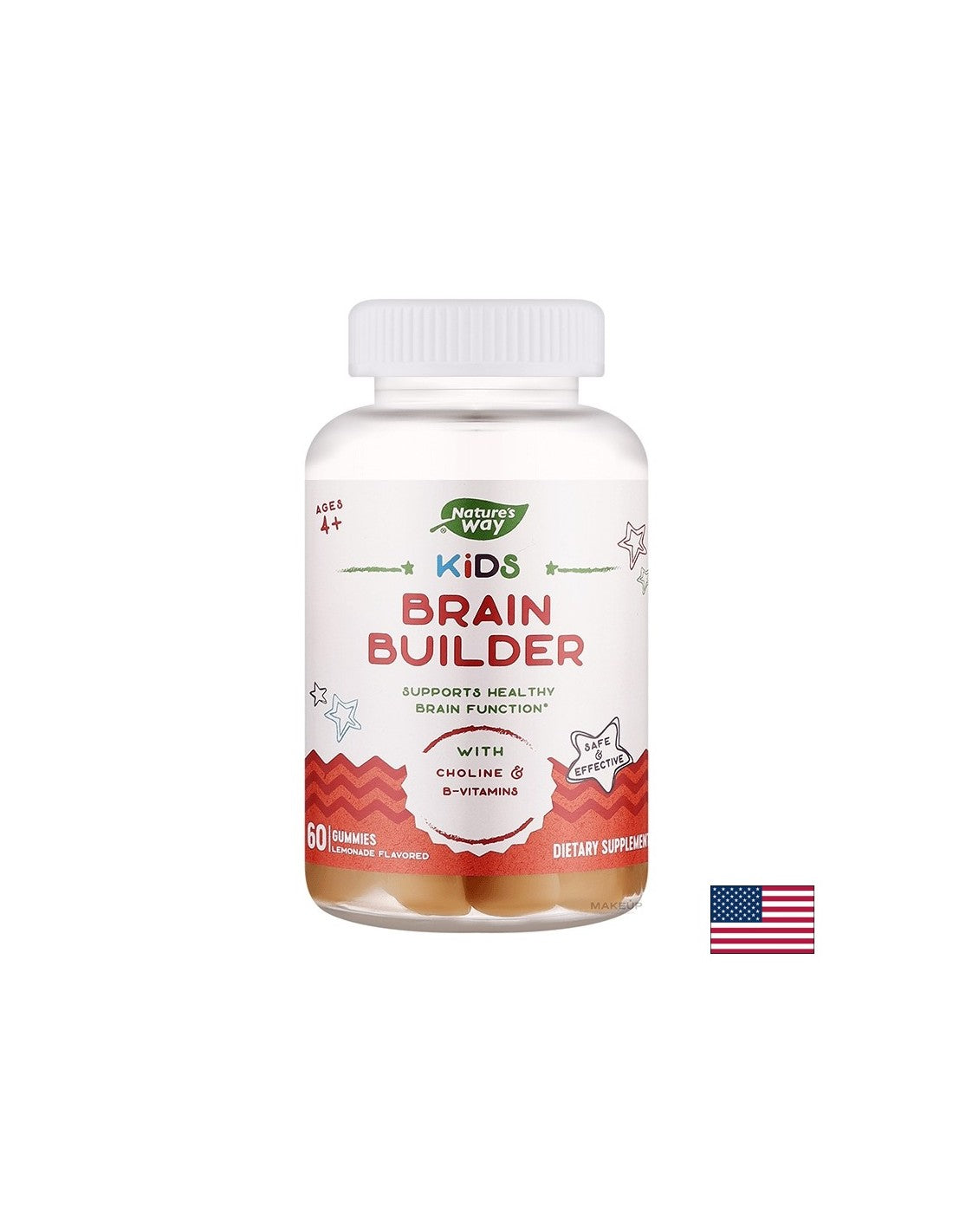 Children's formula for stimulating brain activity - Kids Brain Builder, 60 gel tablets