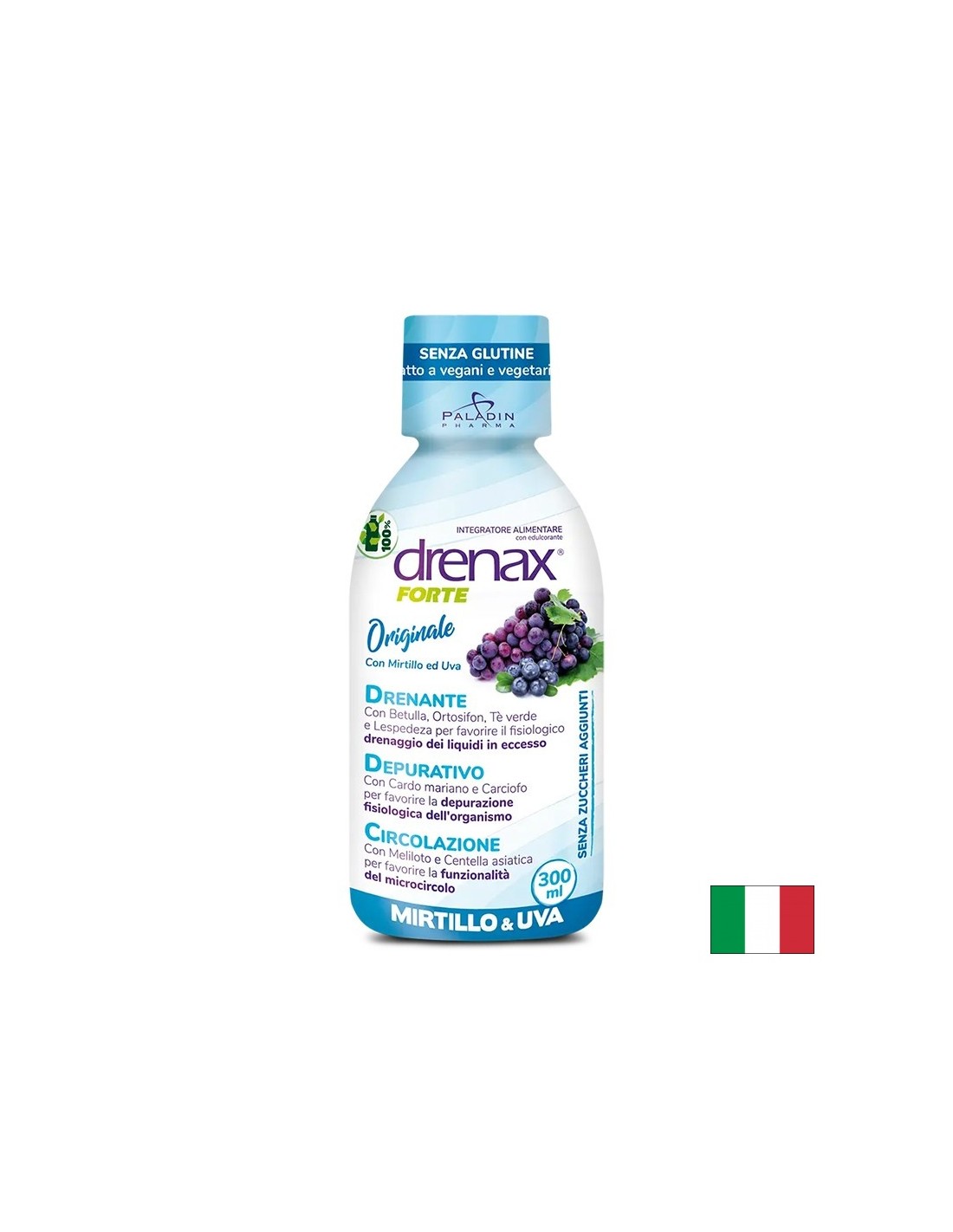 Diuretic formula with grape seed and blueberry - Drenax - Drenax® Forte, 300 ml, 10 doses