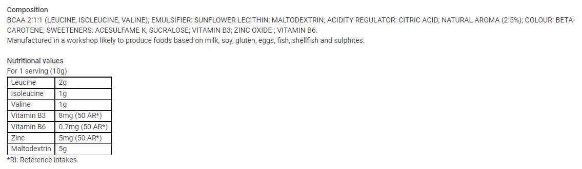 BCAA Optimiz | Met maltodextrin - 250 gram