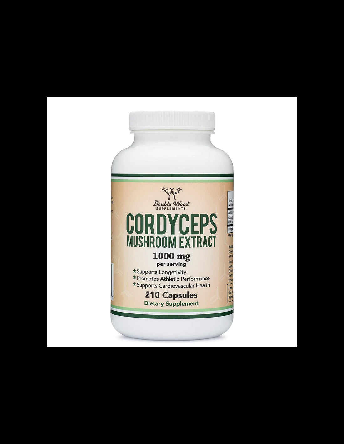 Energy and immunity - Cordyceps, 210 capsules Double Wood - Nutra Best Europe