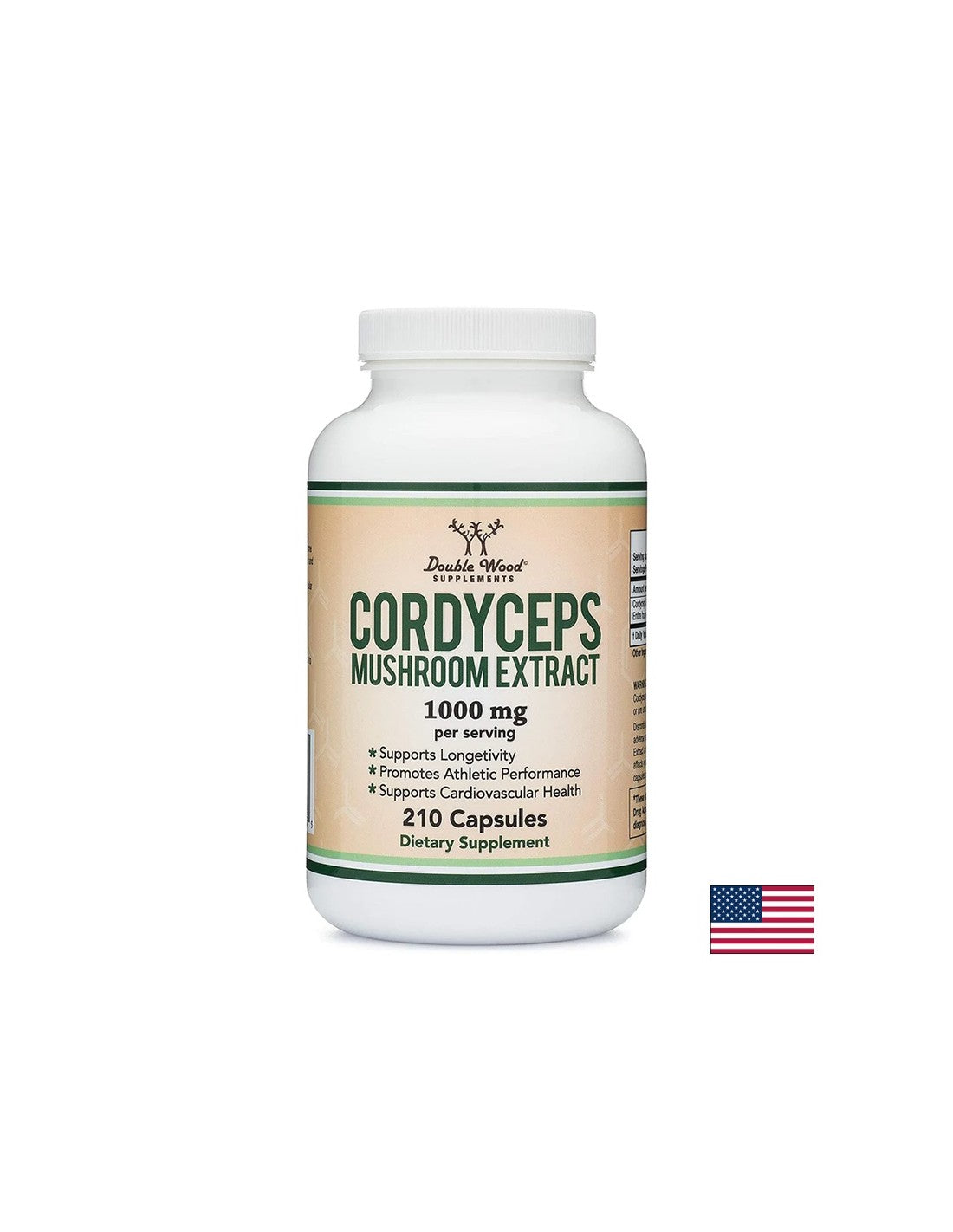 Energy and immunity - Cordyceps, 210 capsules Double Wood - Nutra Best Europe
