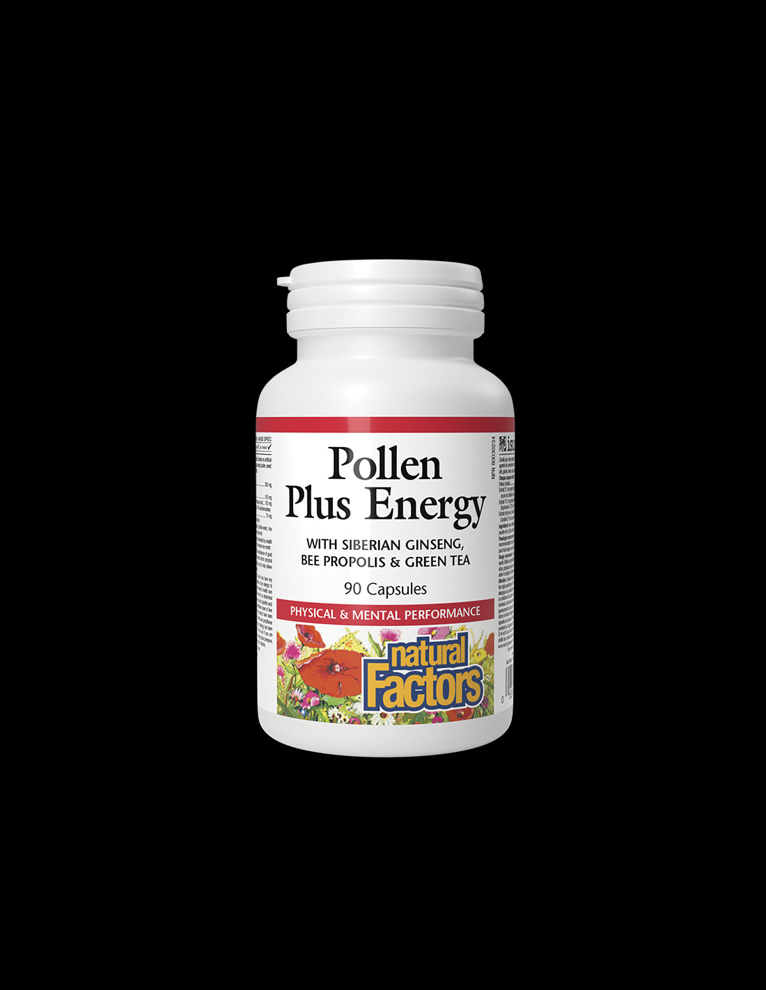 Pollen Plus Energy | With Siberian Ginseng, Bee Propolis and Green Tea - 90 capsules - Nutra Best Europe