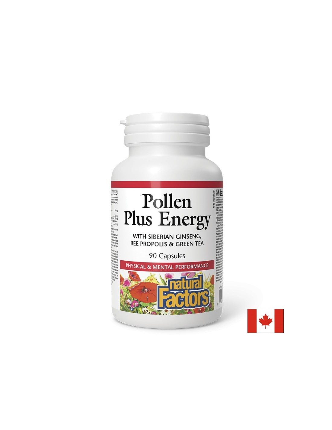 Pollen Plus Energy | With Siberian Ginseng, Bee Propolis and Green Tea - 90 capsules - Nutra Best Europe