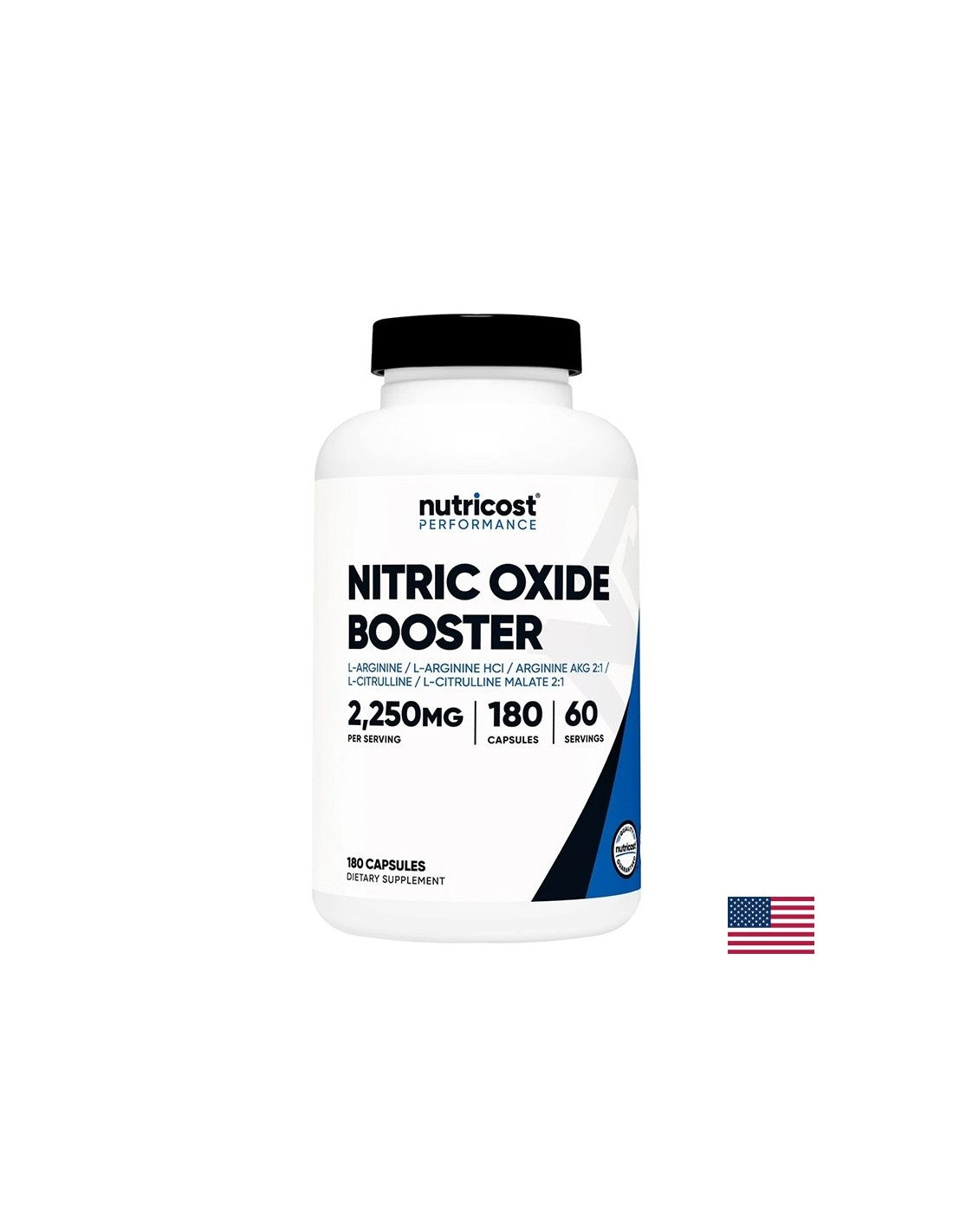 Energy and endurance - Nitric Oxide Booster, 750 mg x 180 capsules