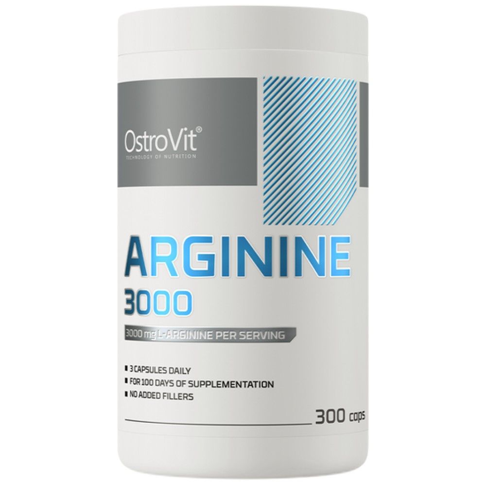Argininas 3000/L -arginino dangteliai - 300 kapsulės