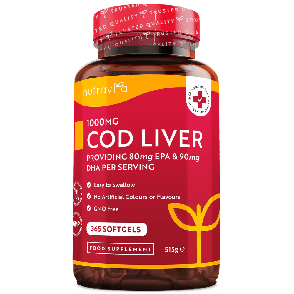 Cod liver oil 1000 mg – 365 softgels